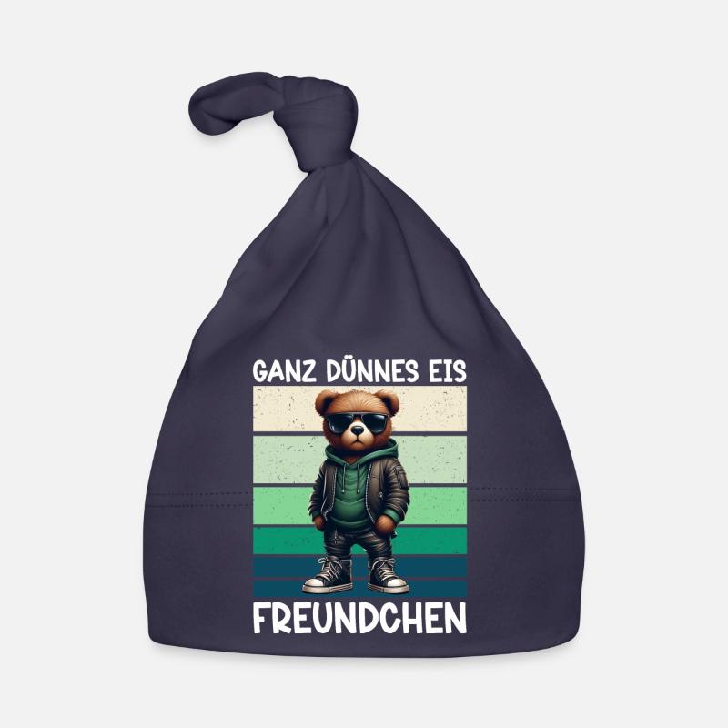 Ganz Dünnes Eis Freundchen Lustiger Teddy Bear Baby Bio-Mütze