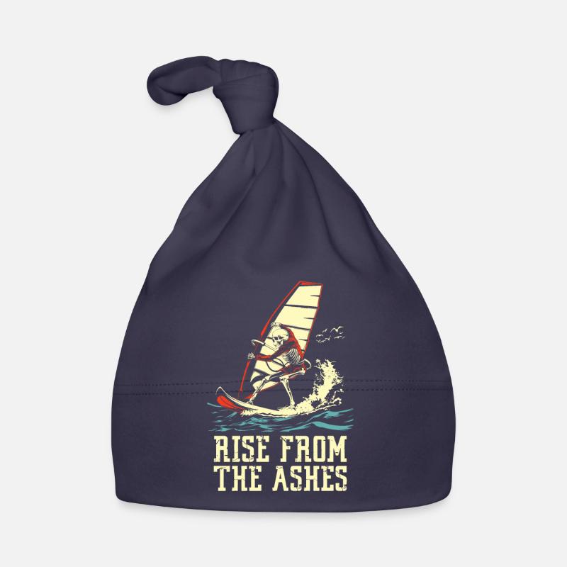 Windsurfing Windsurfer Skeleton Organic Baby Cap