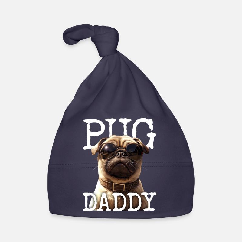 Pug Daddy Pug Dad Father's Day Pug Dad Cute Pug Organic Baby Cap