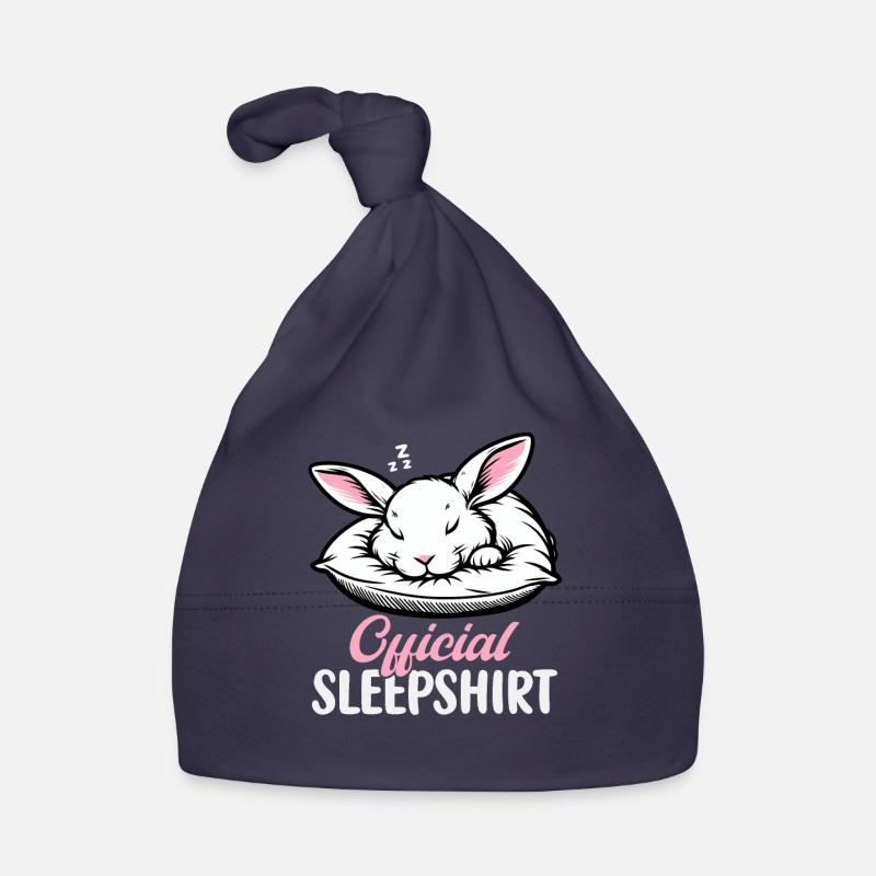 Official Sleeping Shirt Funny Rabbit Rabbit Organic Baby Cap