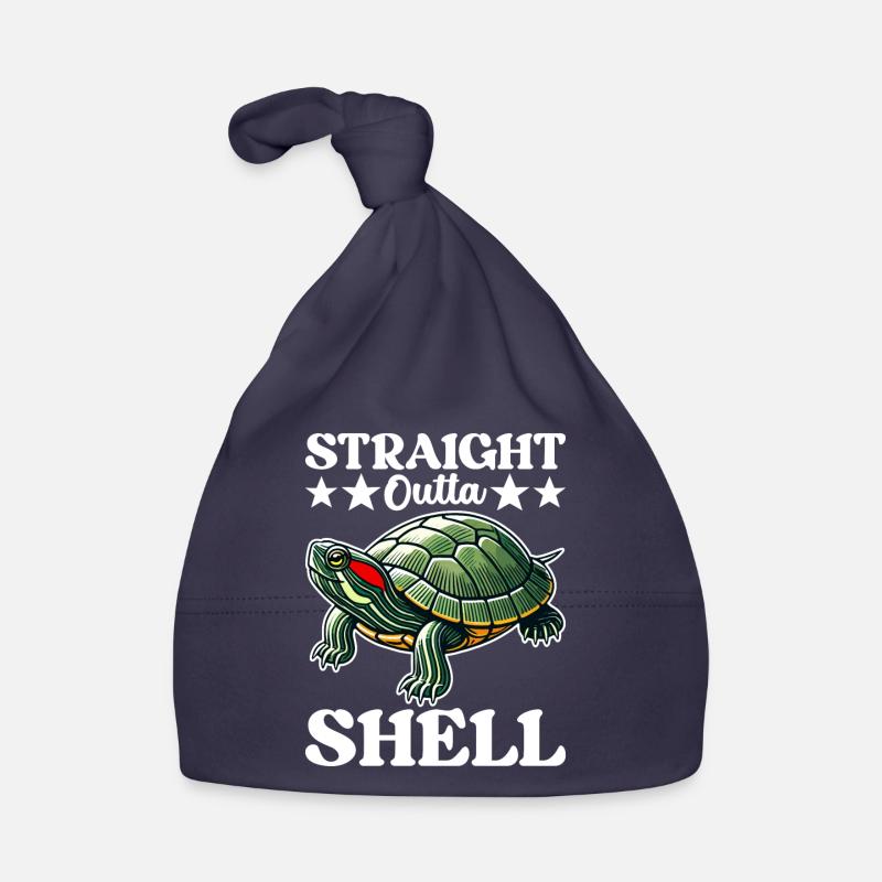 Turtle Red-eared Turtle Organic Baby Cap