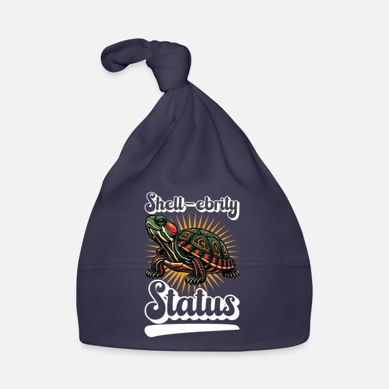 Turtle Red-eared Turtle Organic Baby Cap