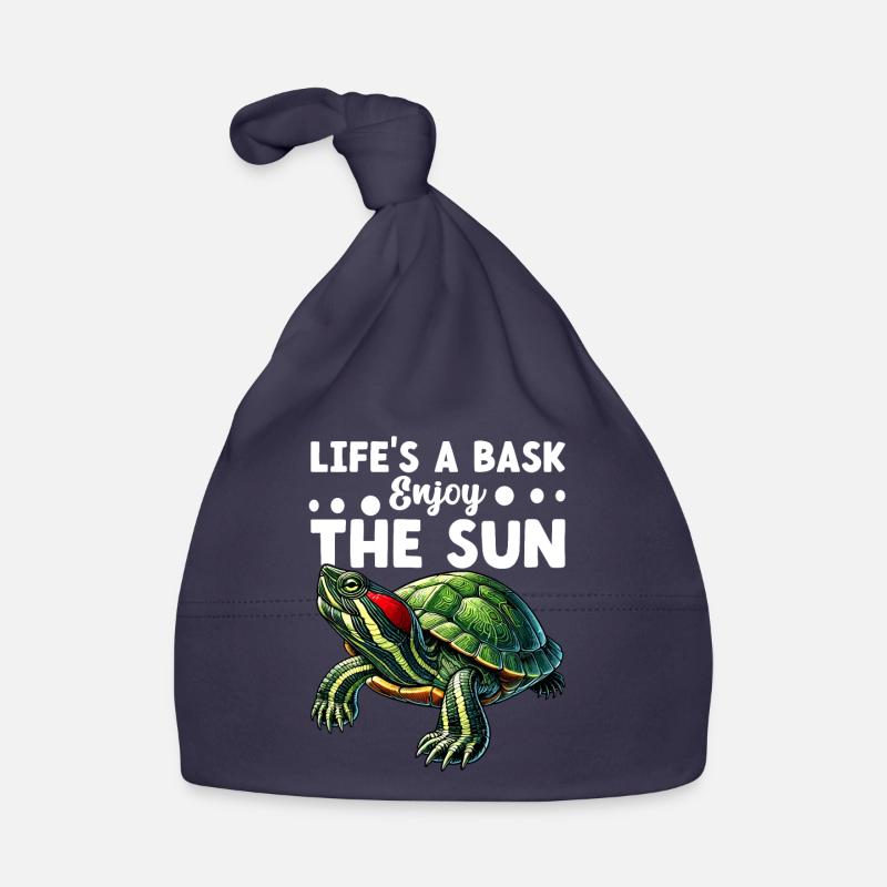 Turtle Red-eared Turtle Organic Baby Cap