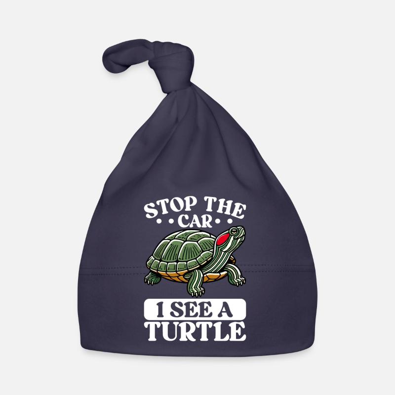 Turtle Red-eared Turtle Organic Baby Cap
