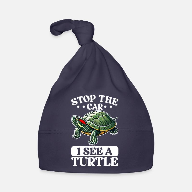 Turtle Red-eared Turtle Organic Baby Cap