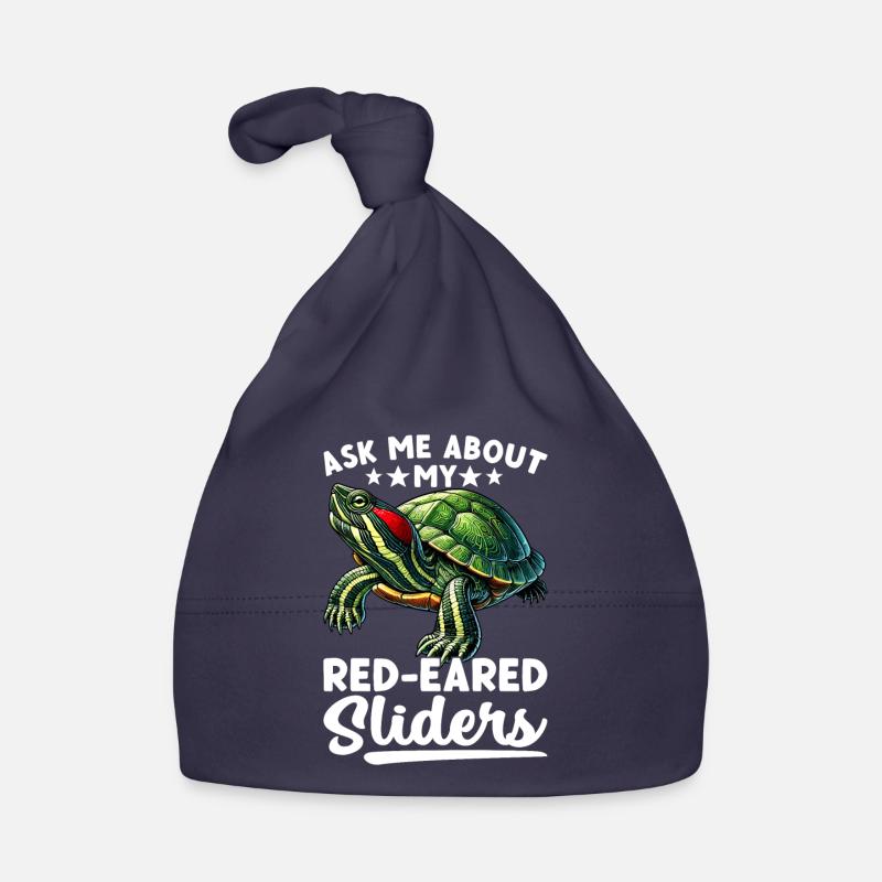 Turtle Red-eared Turtle Organic Baby Cap