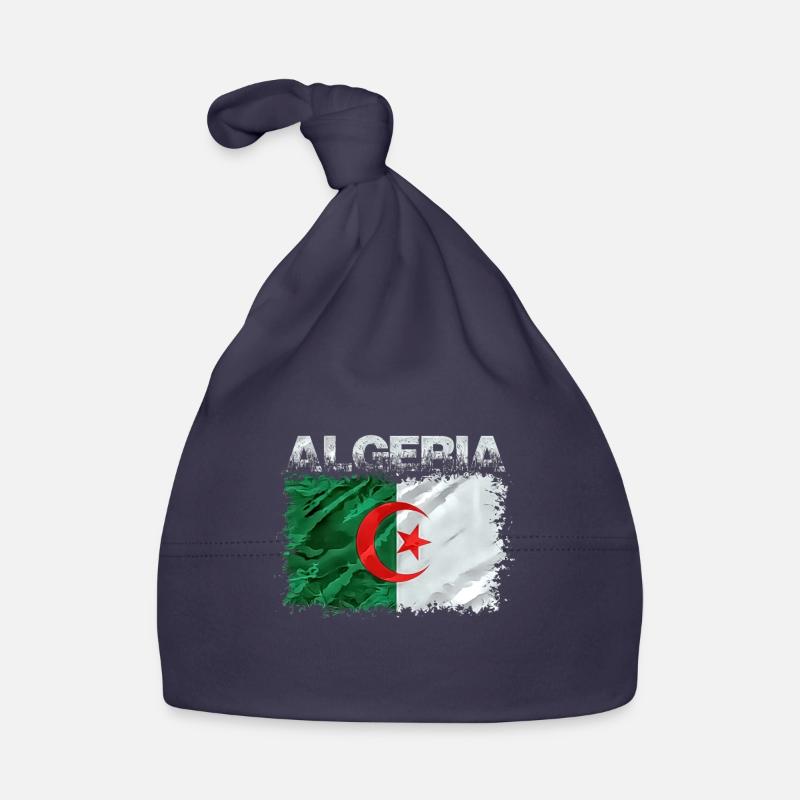 Algérie - Bonnet bio Bébé - marine