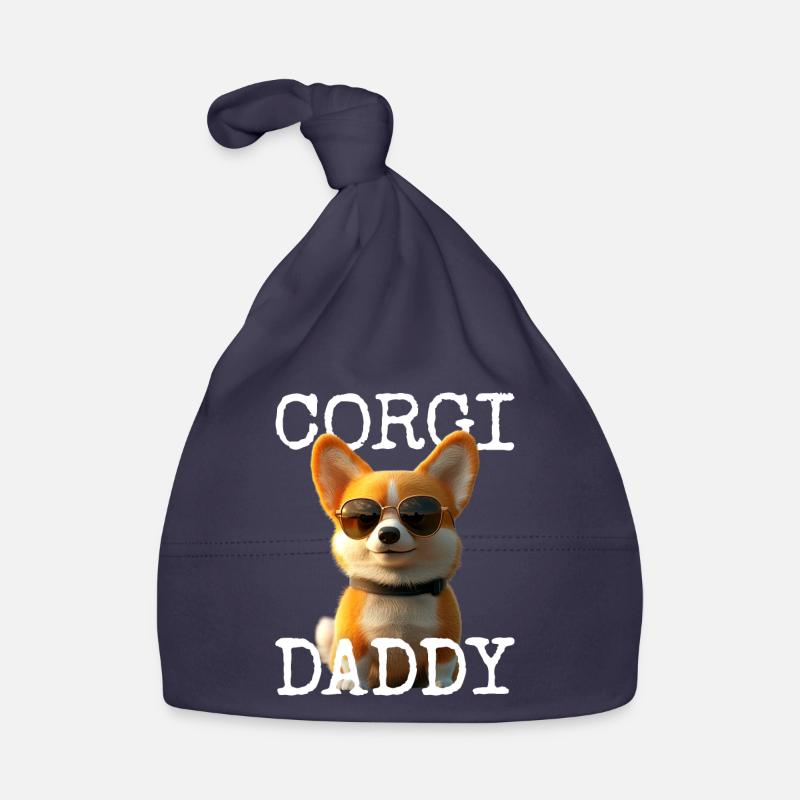Corgi Daddy Hunde Papa Corgis Vatertag Welsh Corgi Baby Bio-Mütze