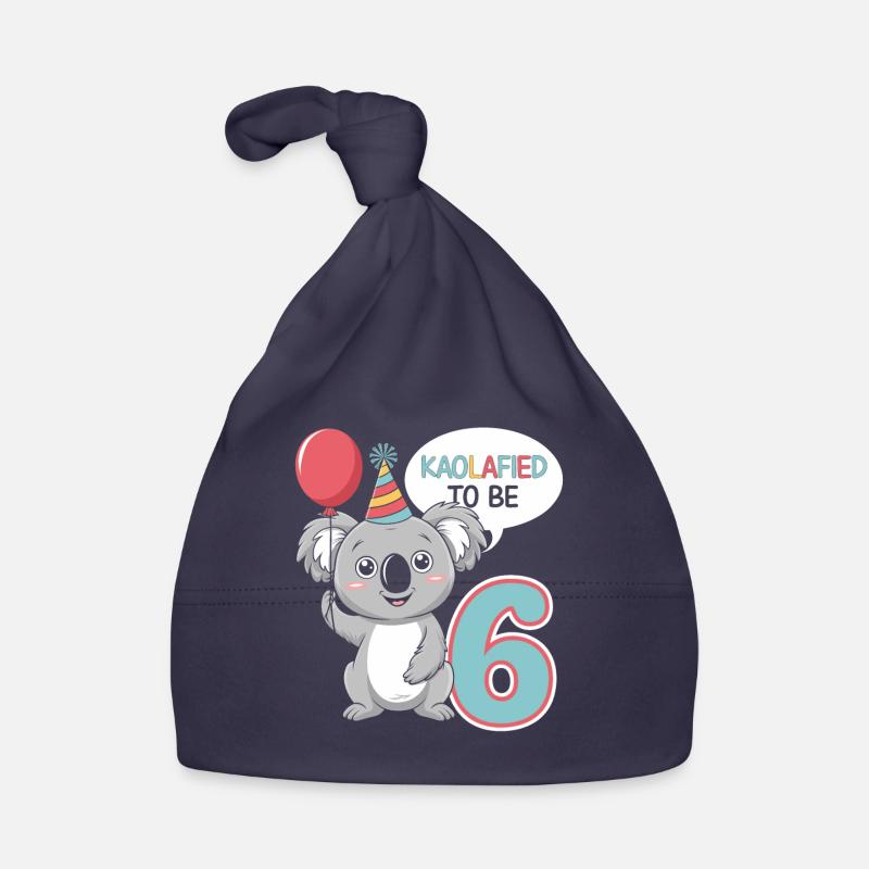 Koalafied To Be 6 - 6th Birthday Koala Organic Baby Cap