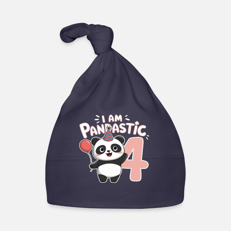 I'm Pandastic 4th Birthday Panda Organic Baby Cap