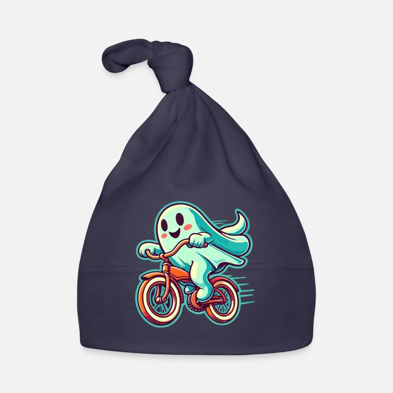 Bicycle Riding Ghost Ghost Driver Humor Organic Baby Cap