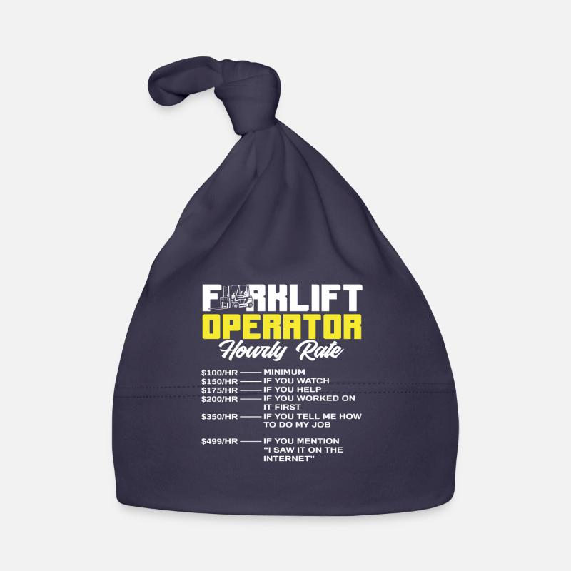 Forklift Driver Hourly Rate Humorous List Organic Baby Cap