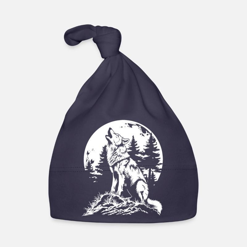 Wolf Moon Forest Organic Baby Cap