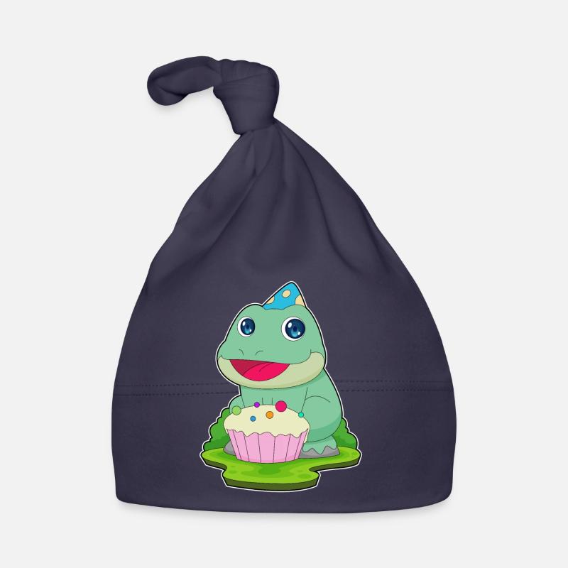 Frog Birthday Cupcake Organic Baby Cap