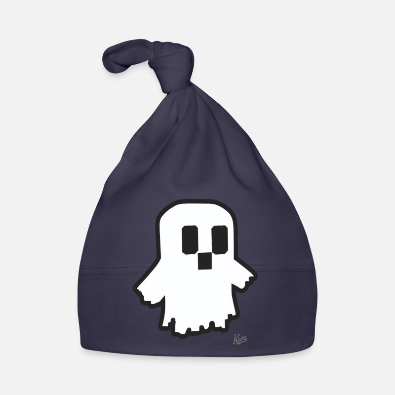 Drôle Petit Dessin Animé Pixel Ghost Bonnet bio Bébé
