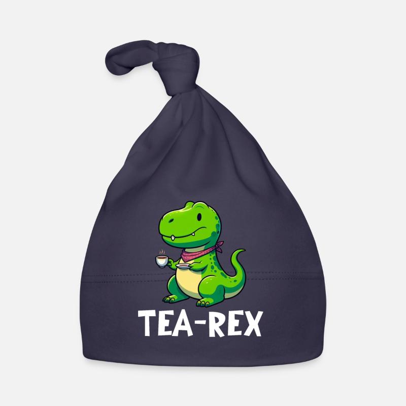 Tea Rex Dinosaur Lover T-Rex Tasse à thé - Bonnet bio Bébé - marine