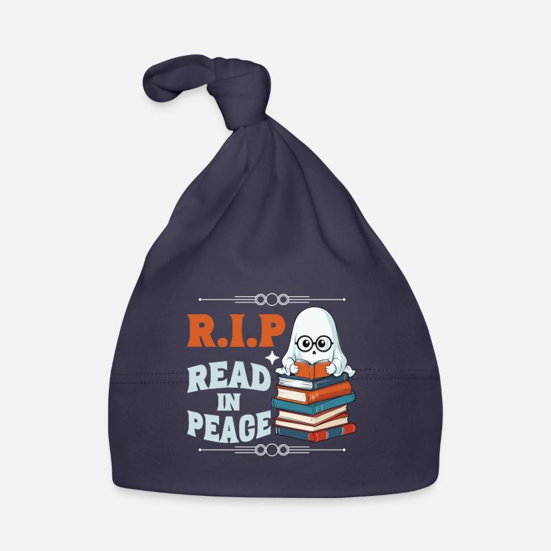Cute Book Lover Ghost Funny Saying Organic Baby Cap