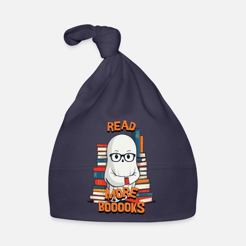 Cute Book Lover Ghost Costume Idea Organic Baby Cap