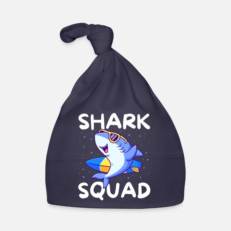 Shark Squad Fun Thème de la plage et du surf Bonnet bio Bébé