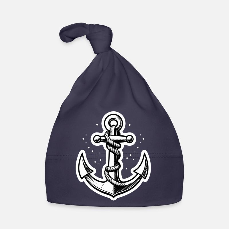 Ancre avec nœuds Bonnet bio Bébé