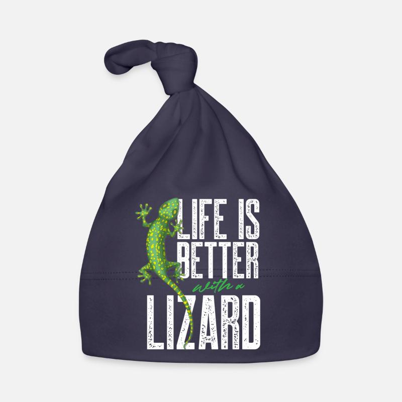 life is better with a lizard Design for a lizard Baby Bio-Mütze