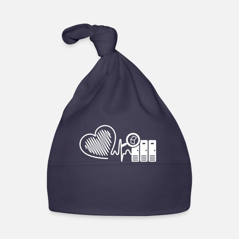 Librarian Librarian Heartbeat Organic Baby Cap