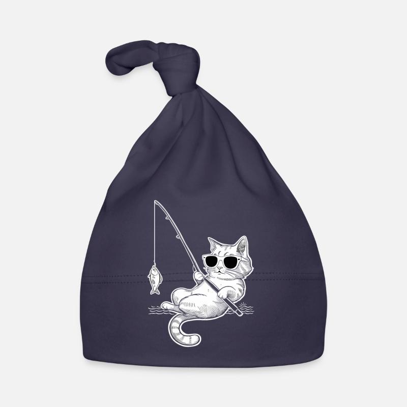 Chat avec des lunettes de soleil pêche Bonnet bio Bébé