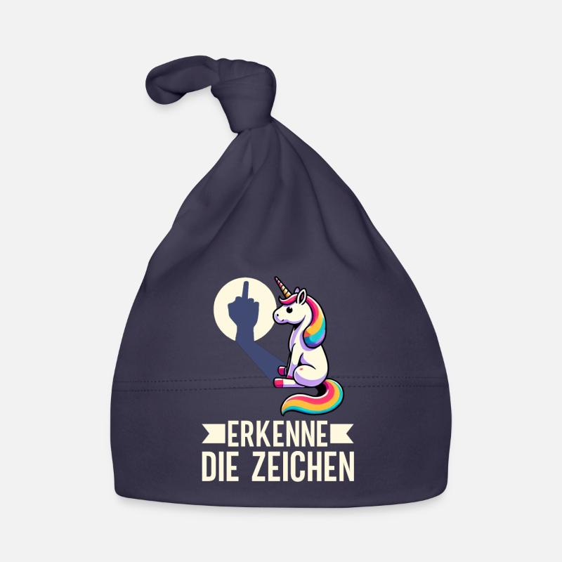 Recognize the Signs Unicorn Shadow Funnier Organic Baby Cap