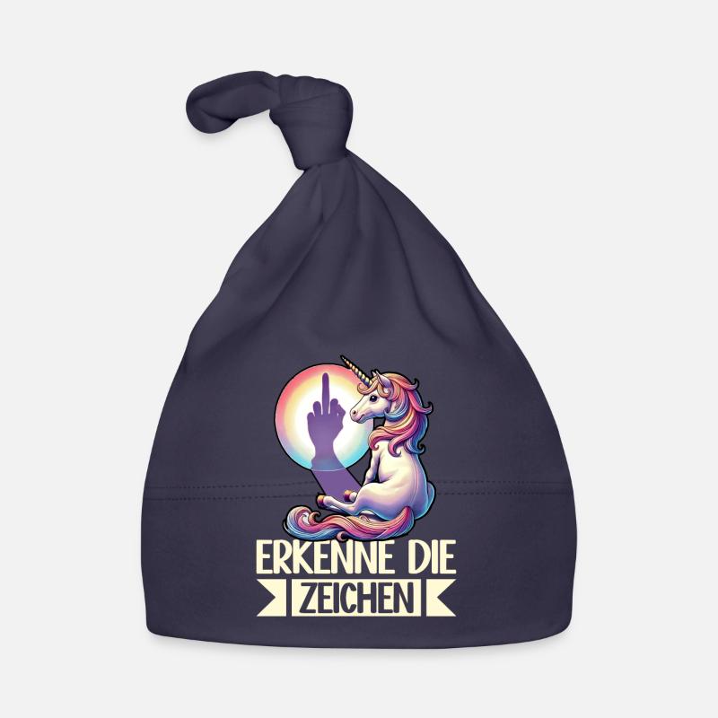 Recognize the Signs Unicorn Shadow Funnier Organic Baby Cap