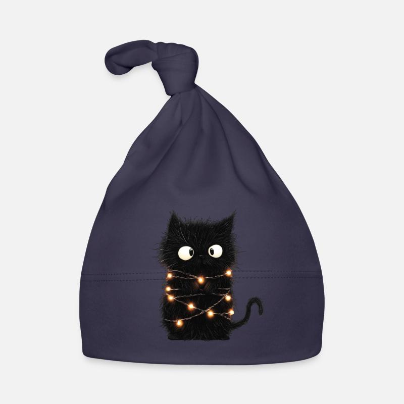Lustige Lichterkette Katze Weihnachtsbaum Geschenk Baby Bio-Mütze