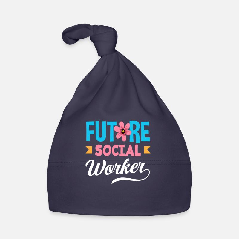 Future social worker with flower Organic Baby Cap