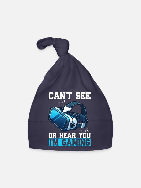 Virtual Reality Athlete Witzer VR Gamer Headset - Organic Baby Cap - navy - Front
