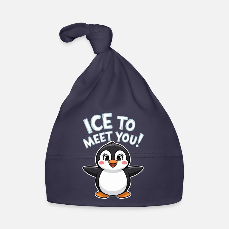 Jeu de mots pingouin mignon Bonnet bio Bébé