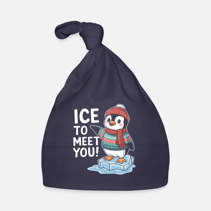 Penguin Illustration Organic Baby Cap