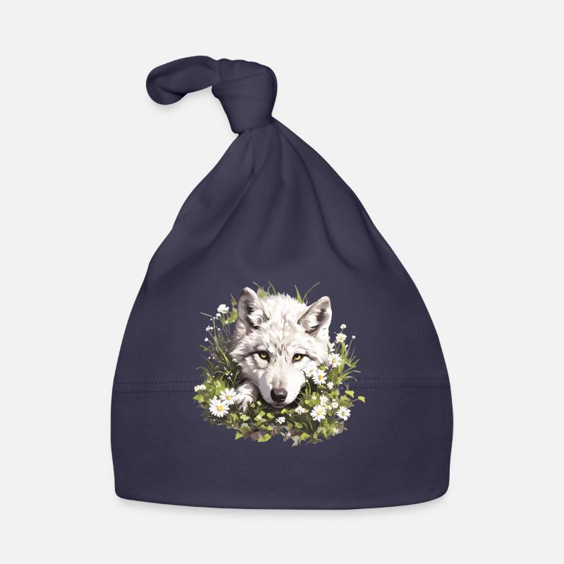 Loups Loup - Bonnet bio Bébé - marine