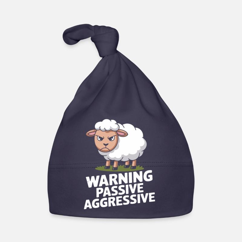 Beware Passive Aggressive Sheep Organic Baby Cap