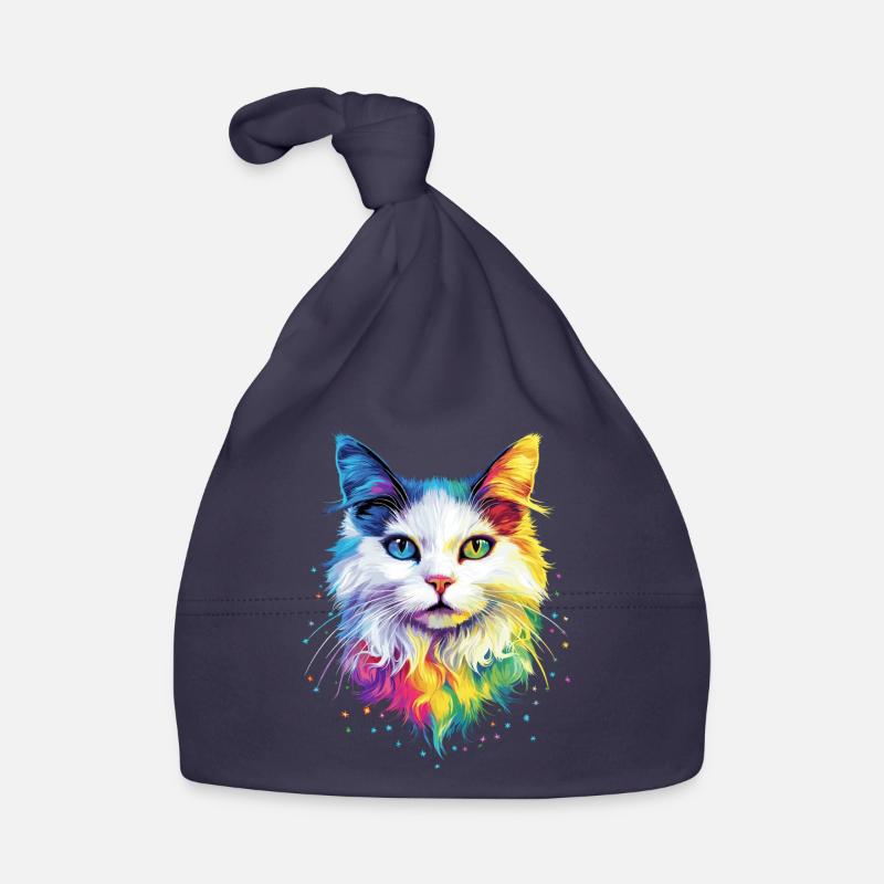 Chat Angora Blanc Chat Angora Chats Angora Mignons Bonnet bio Bébé