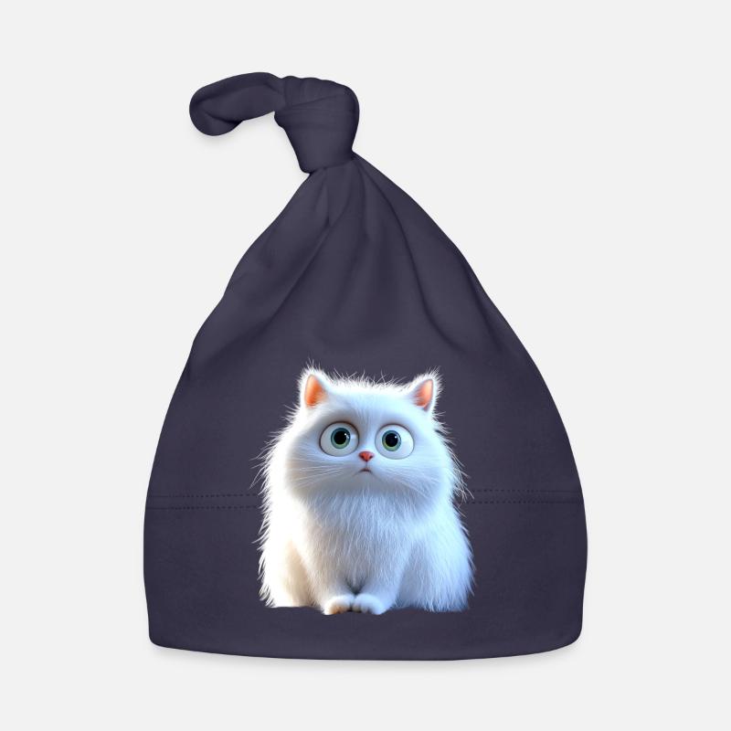 Chat Angora Blanc Chat Angora Chats Angora Mignons Bonnet bio Bébé