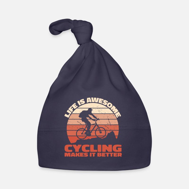 Life Is Awesome – Cycling Makes It Better Baby Bio-Mütze