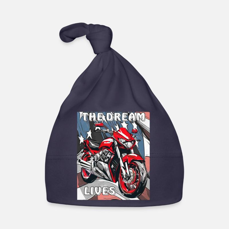 MOTORCYCLE AMERICA DRAPEAU LE RÊVE VIT Bonnet bio Bébé