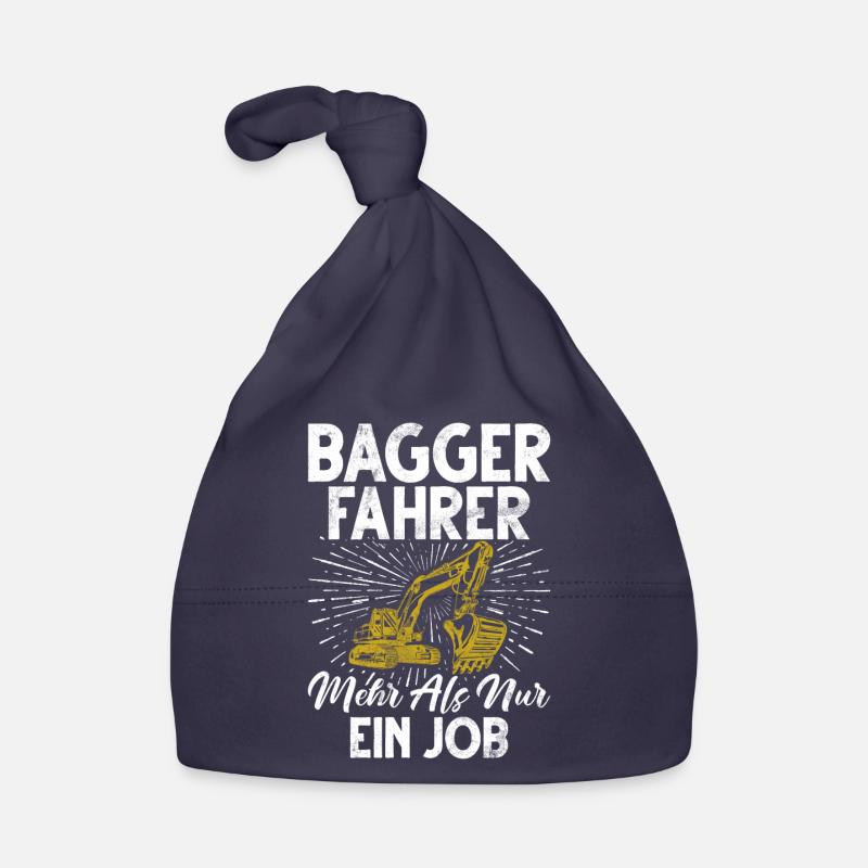Excavator Driver Funny Construction Worker Profession Excavator Organic Baby Cap