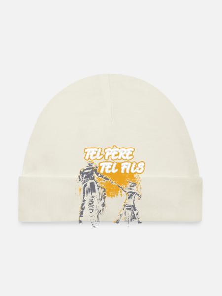 Tel Père Tel Fils Moto Cross Sport Motocycliste - Bonnet bio Bébé - marine - Devant