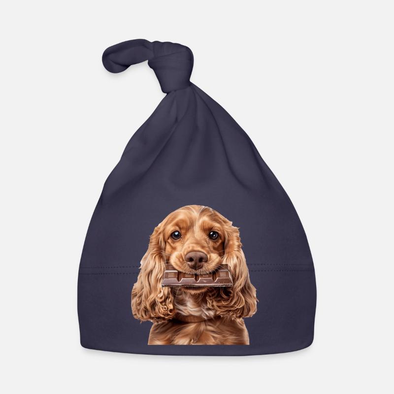 Cocker Spaniel - Baby Bio-Mütze - Navy