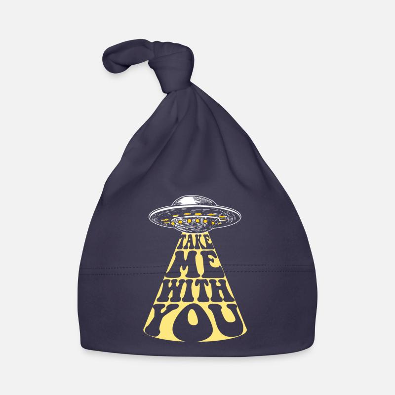 OVNI extraterrestre Galaxie extraterrestre Geschnek - Bonnet bio Bébé - marine
