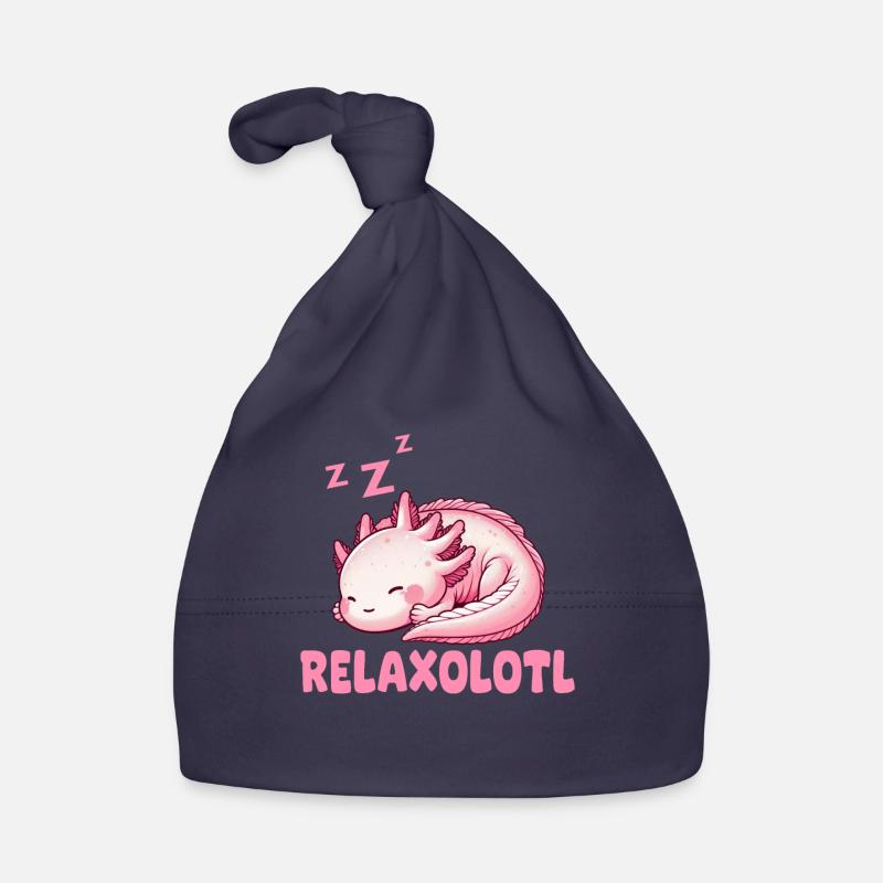 Relaxolotl Axolotl Late Riser Sleeping Chilling Organic Baby Cap