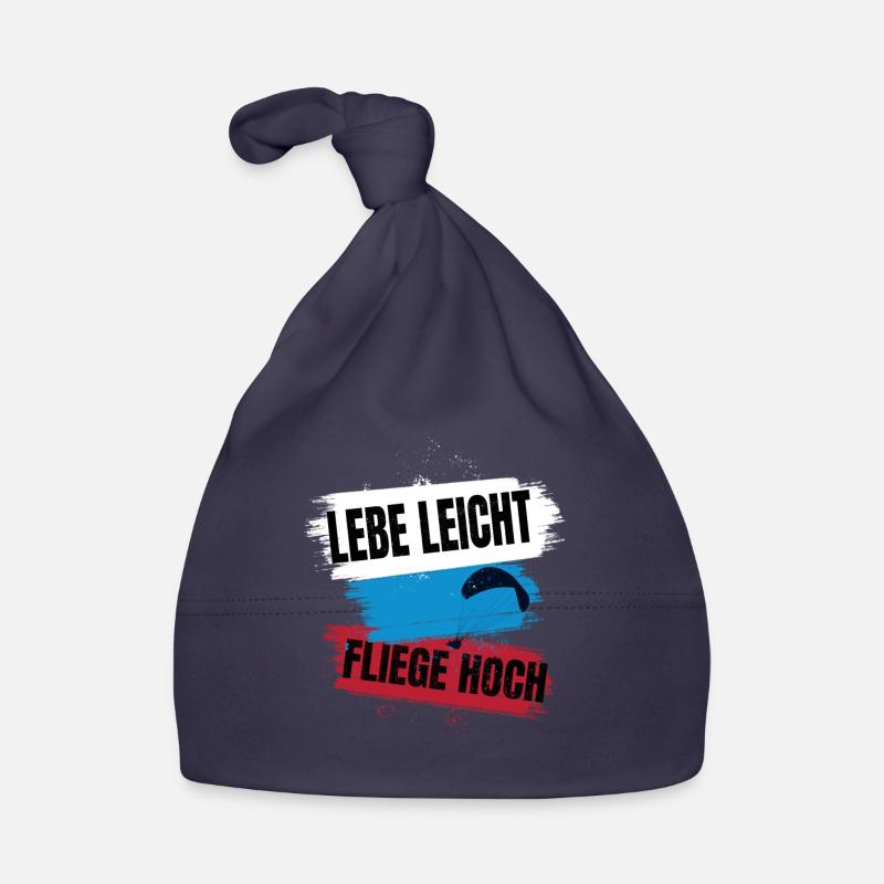 Lebe leicht, fliege hoch - Paragliding Spruch Baby Bio-Mütze