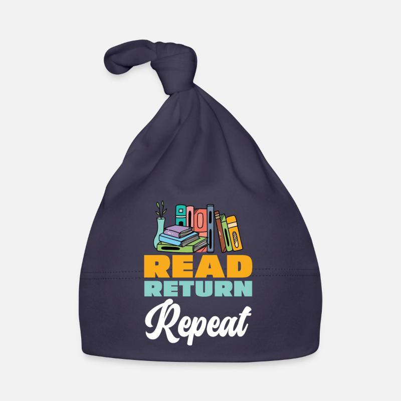 Read, Return, Repeat, Books, Library Organic Baby Cap