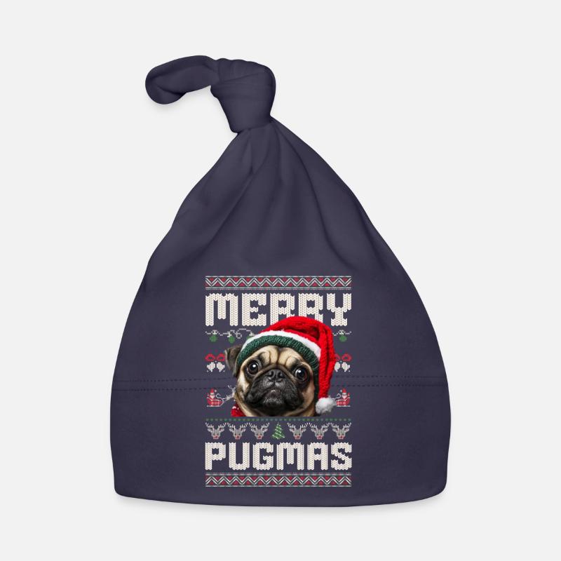 Pull de Noël moche Merry Pugmas Carlin Bonnet bio Bébé