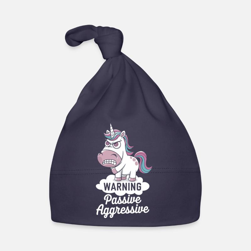 Warning Passive Aggressive Unicorn Organic Baby Cap