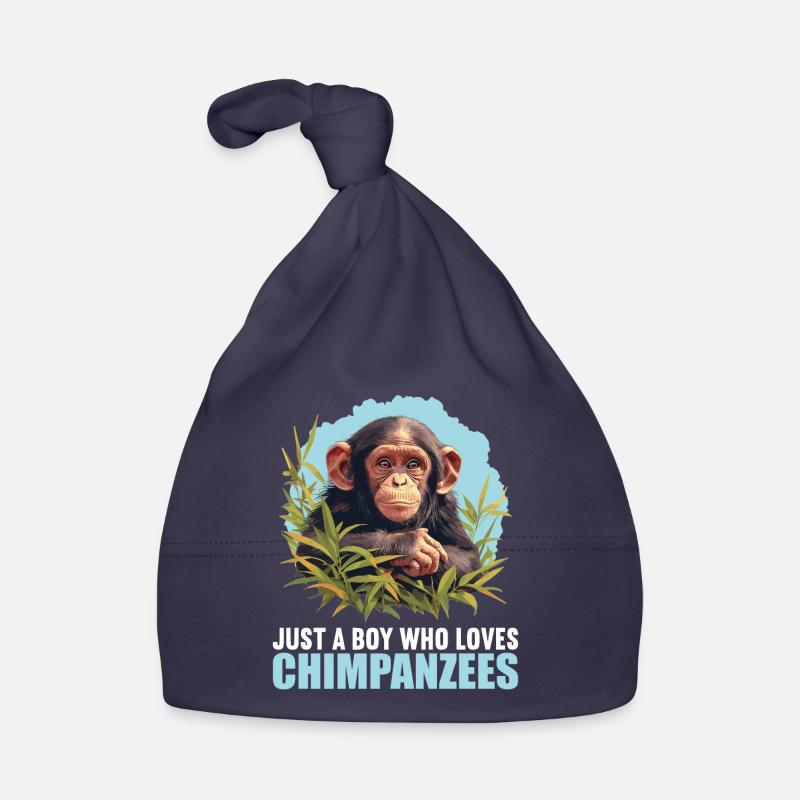 Chimpanzee Schimpansen Schimpanse Organic Baby Cap